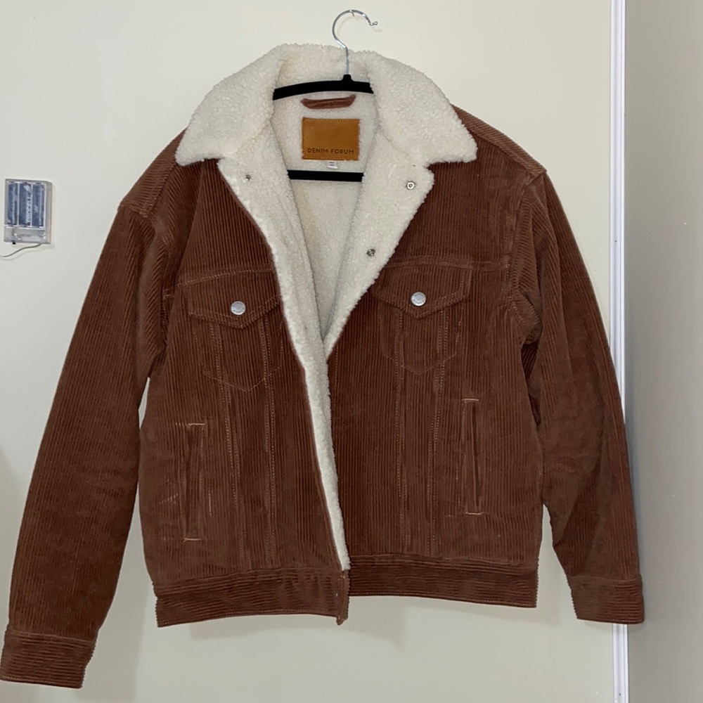 NWOT Denim Forum Francoise Sherpa Jacket